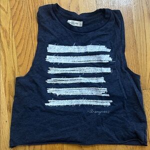 Abercrombie & Fitch Navy Graphic Tank Top